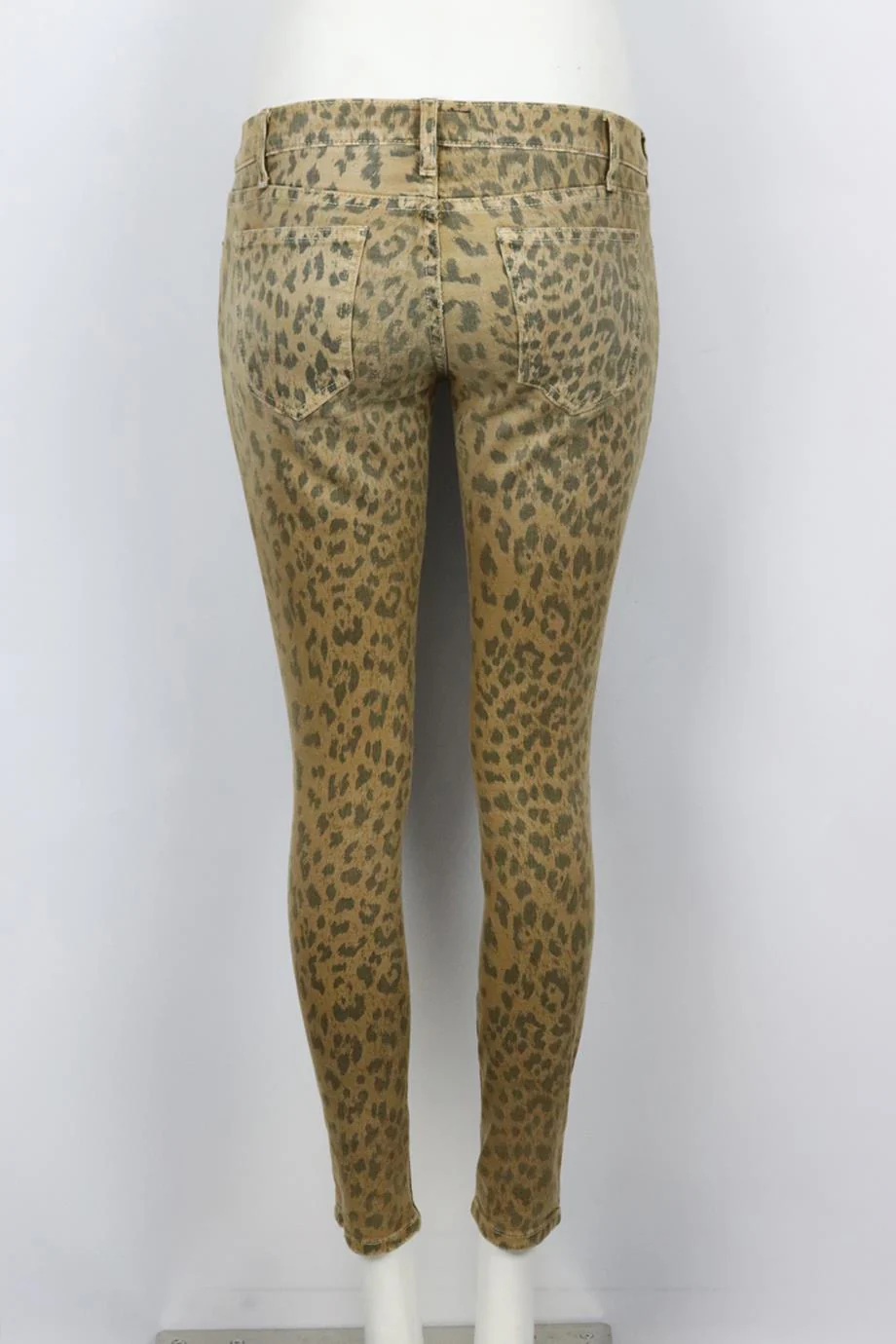 CURRENT/ELLIOTT LOW RISE LEOPARD PRINT SKINNY JEANS W26 UK 8 - Image 4