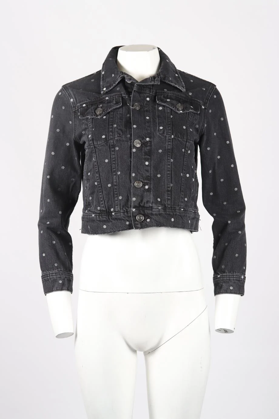 CURRENT/ELLIOTT PRINTED DENIM JACKET US 2 UK 6 - Image 2