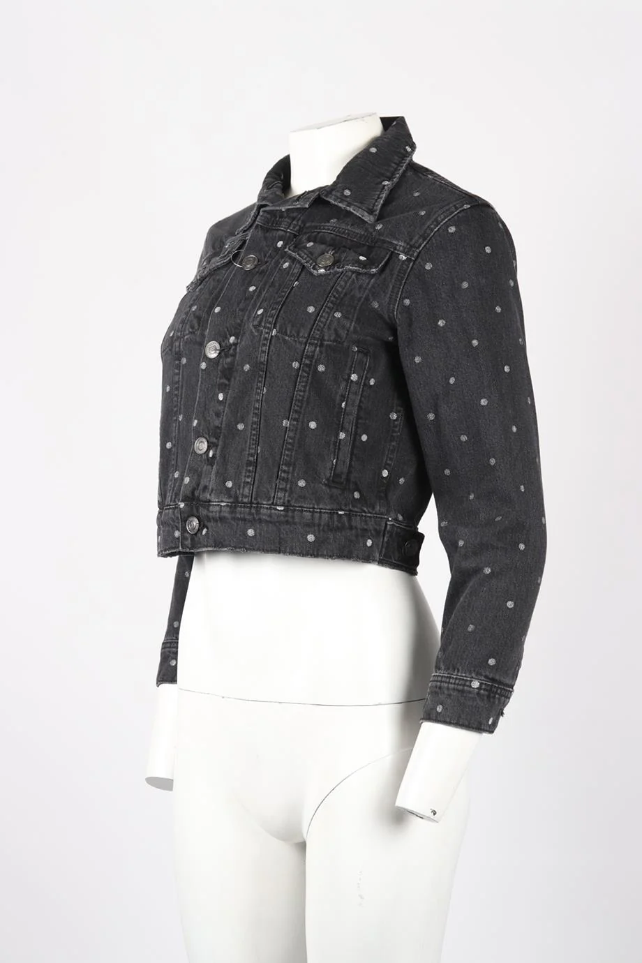 CURRENT/ELLIOTT PRINTED DENIM JACKET US 2 UK 6 - Image 3