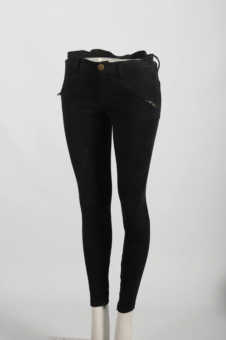 CURRENT/ELLIOTT SUEDE SKINNY PANTS W27 UK 8-10 - Image 3
