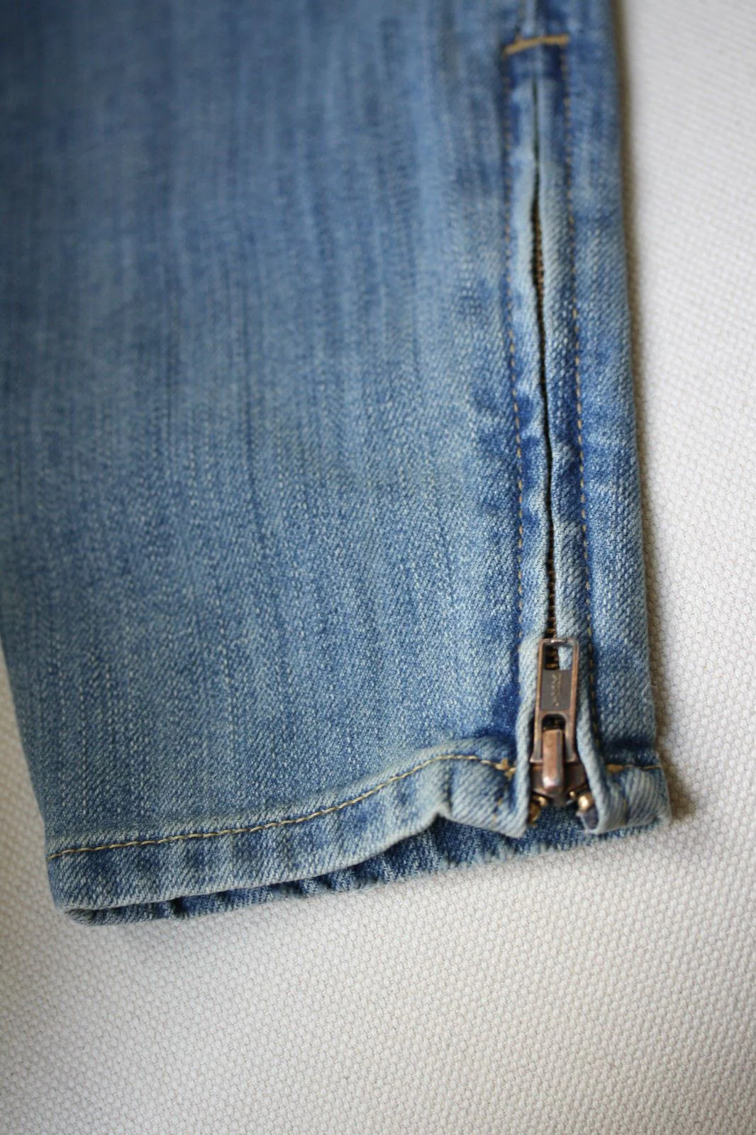 CURRENT ELLIOTT THE SILVERLAKE ZIP BLUE JEANS W27 UK 8/10 - Image 2