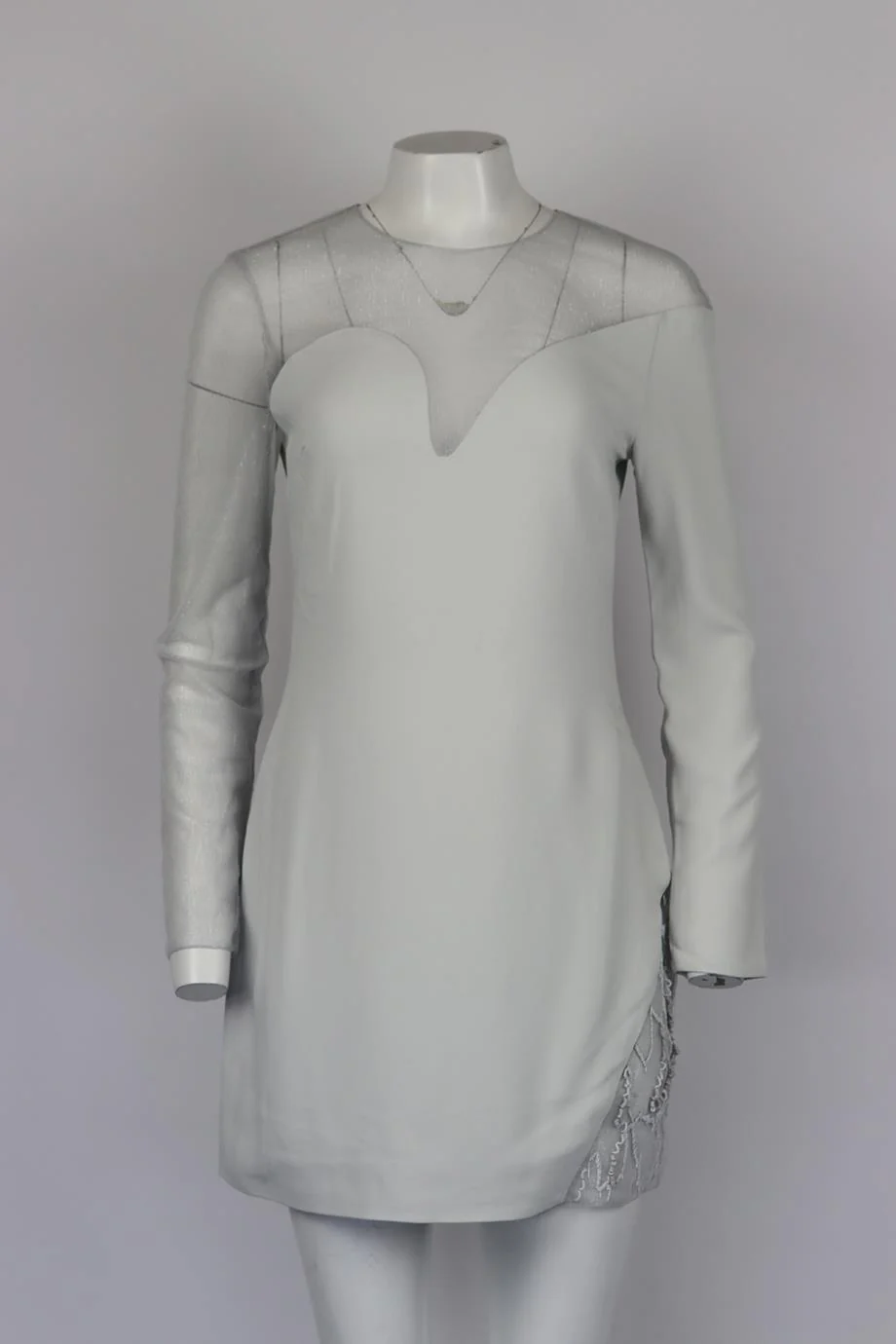 CUSHNIE ET OCHS EMBELLISHED TULLE AND CREPE MINI DRESS US 8 UK 12 - Image 2