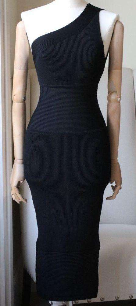 CUSHNIE ET OCHS ONE SHOULDER KNIT DRESS SMALL - Image 11