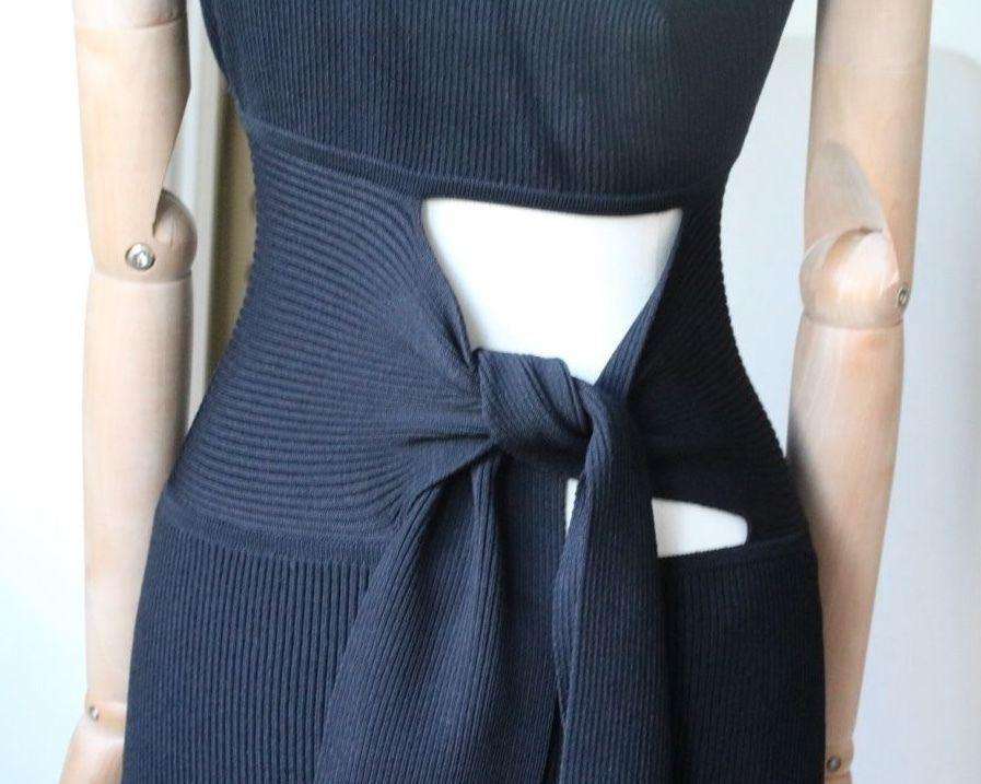 CUSHNIE ET OCHS ONE SHOULDER KNIT DRESS SMALL - Image 6