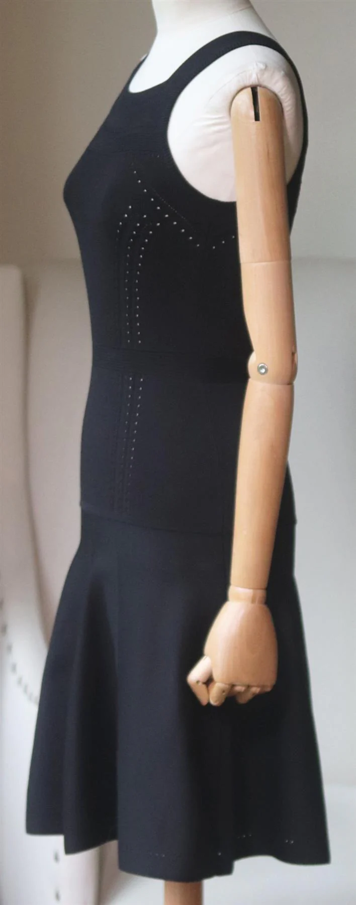 CUSHNIE ET OCHS PANELED STRETCH KNIT MINI DRESS XSMALL - Image 3
