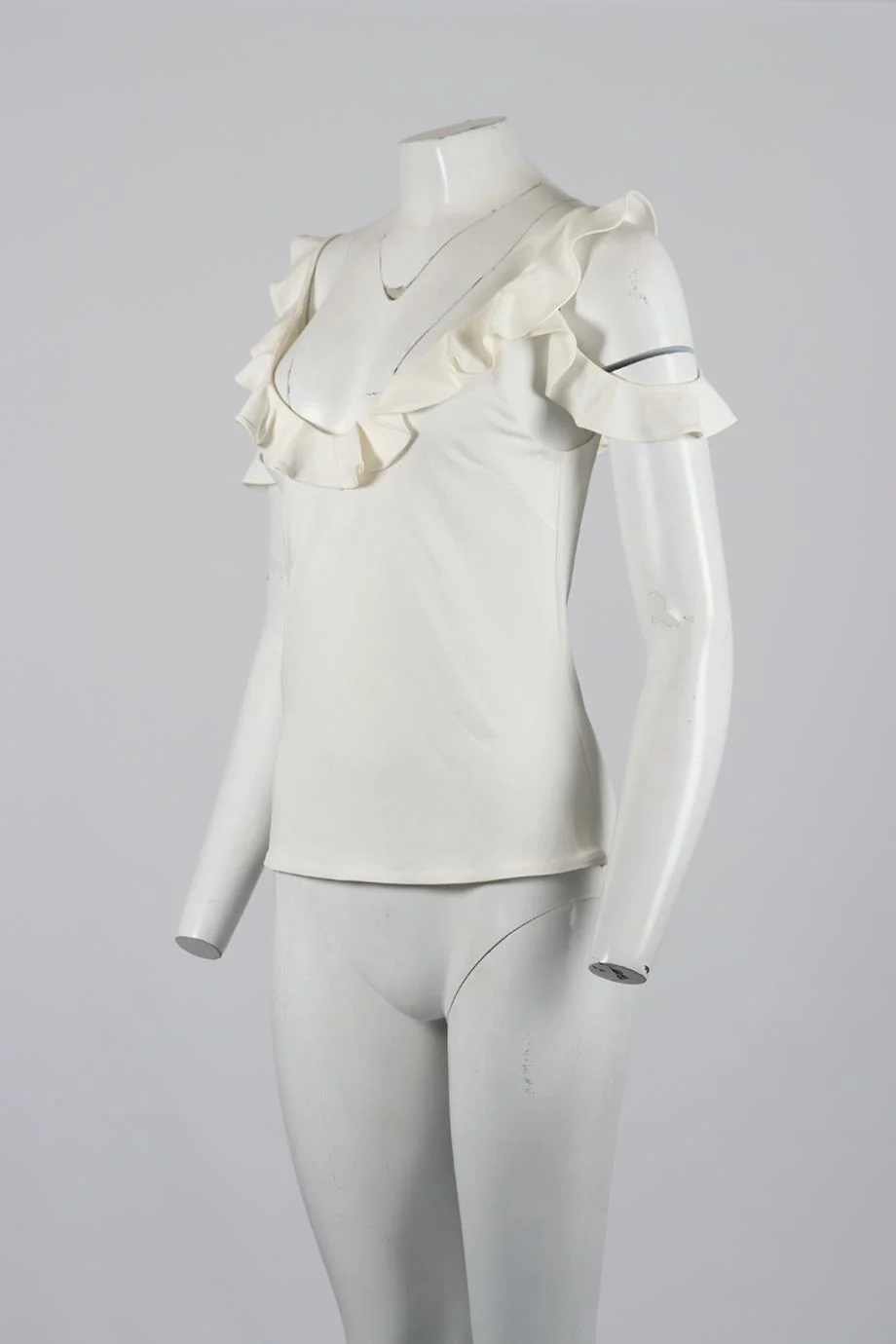 CUSHNIE ET OCHS RUFFLED CREPE TOP US 2 UK 6 - Image 3