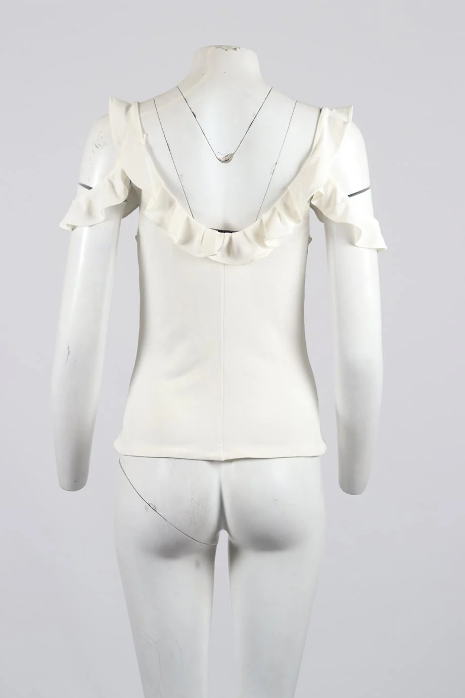 CUSHNIE ET OCHS RUFFLED CREPE TOP US 2 UK 6 - Image 4