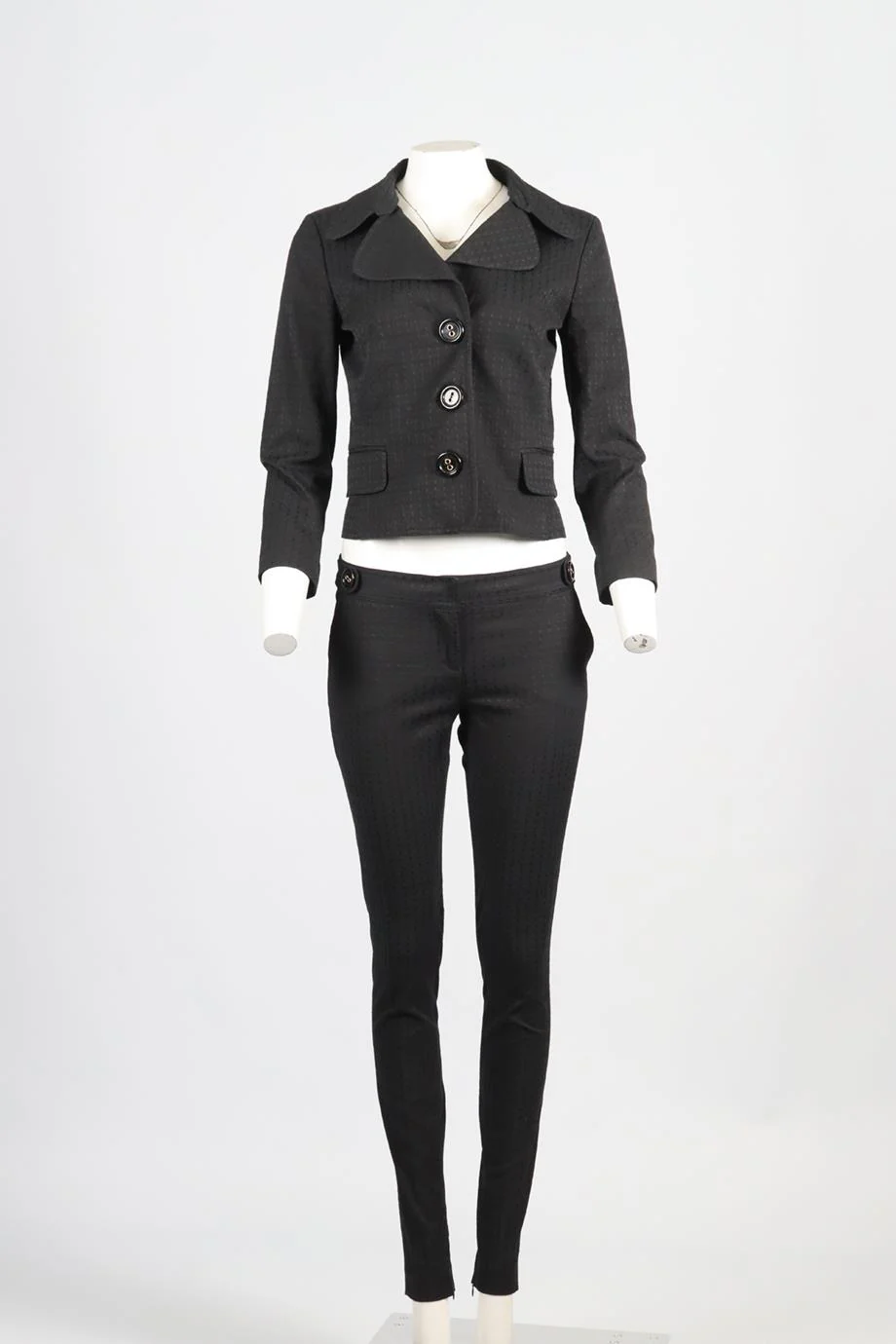 D&G COTTON BLEND PANT SUIT IT 42 UK 10 - Image 2