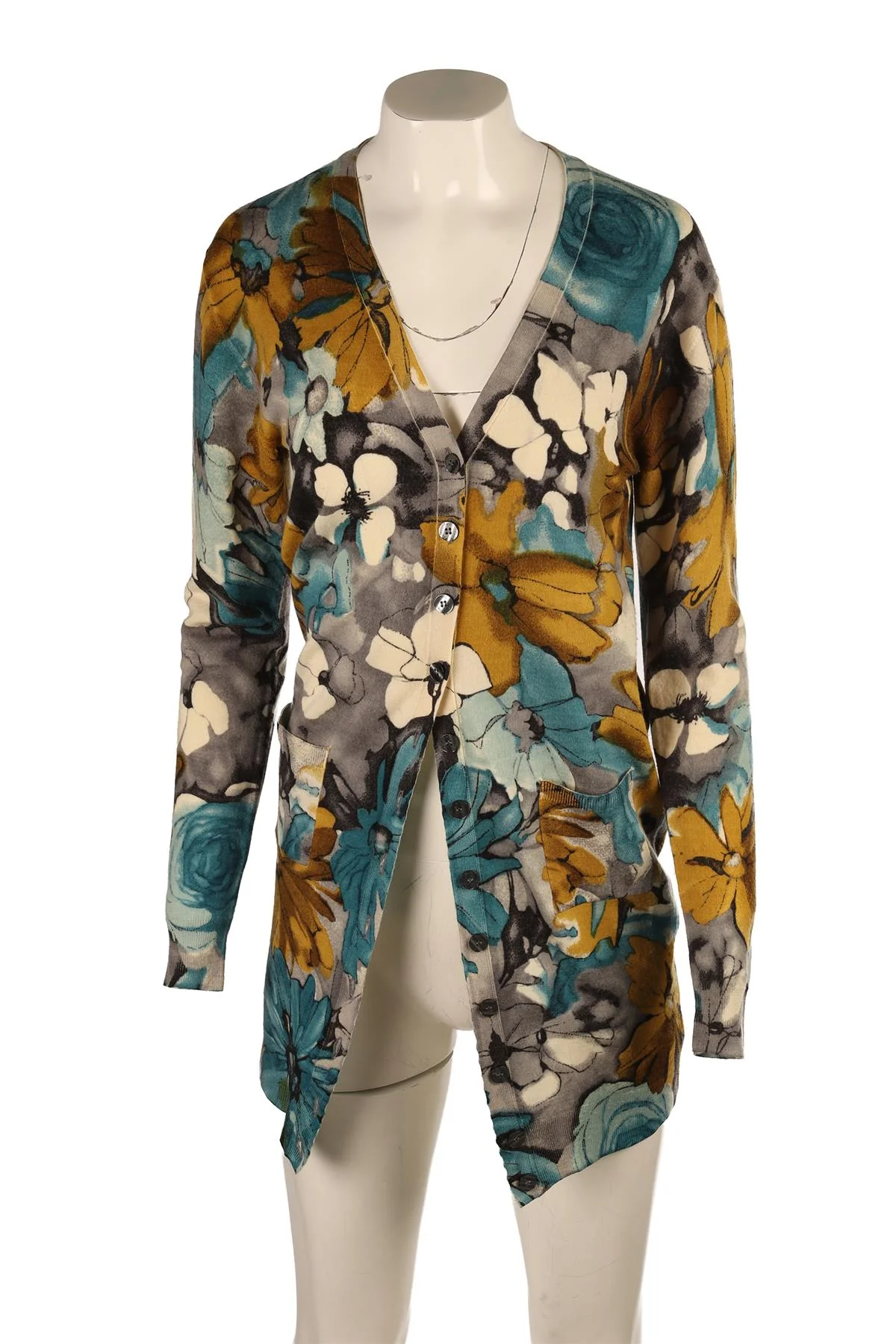 D&G MULTI WOOL CARDIGAN IT 42 UK 10 - Image 2