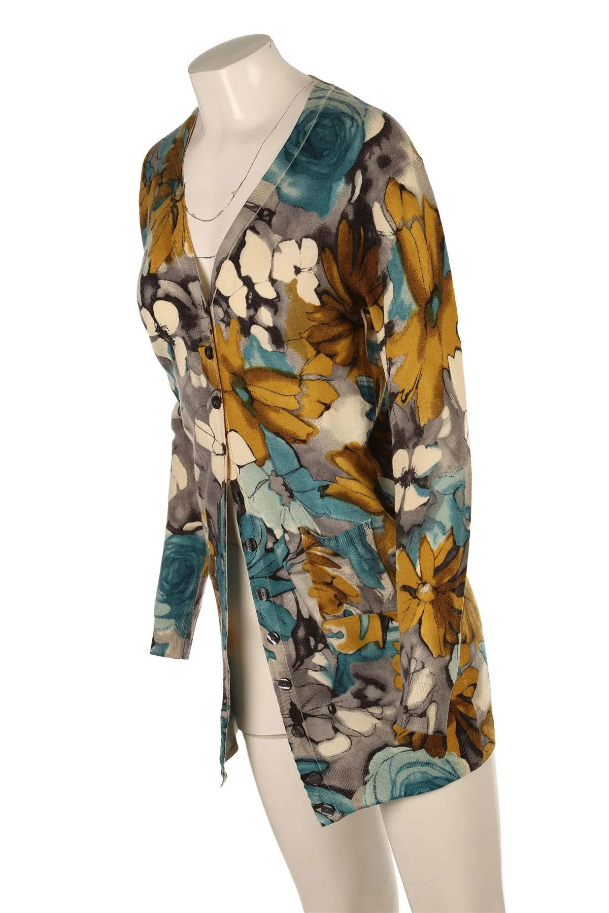 D&G MULTI WOOL CARDIGAN IT 42 UK 10 - Image 3