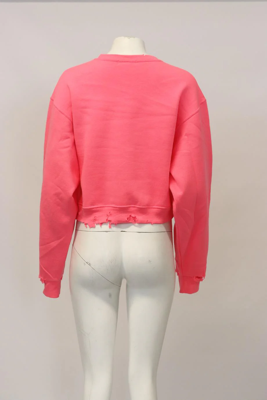 DANZY DISTRESSED COTTON JERSEY SWEATSHIRT LARGE - Image 4