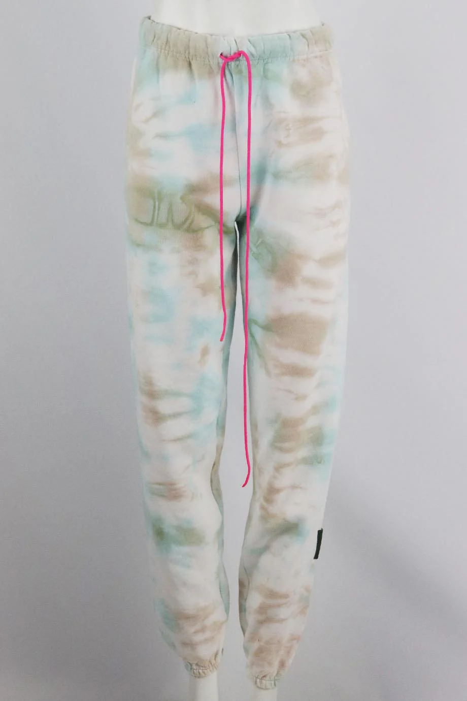 DANZY TIE DYED COTTON BLEND JERSEY TRACK PANTS SMALL - Image 2