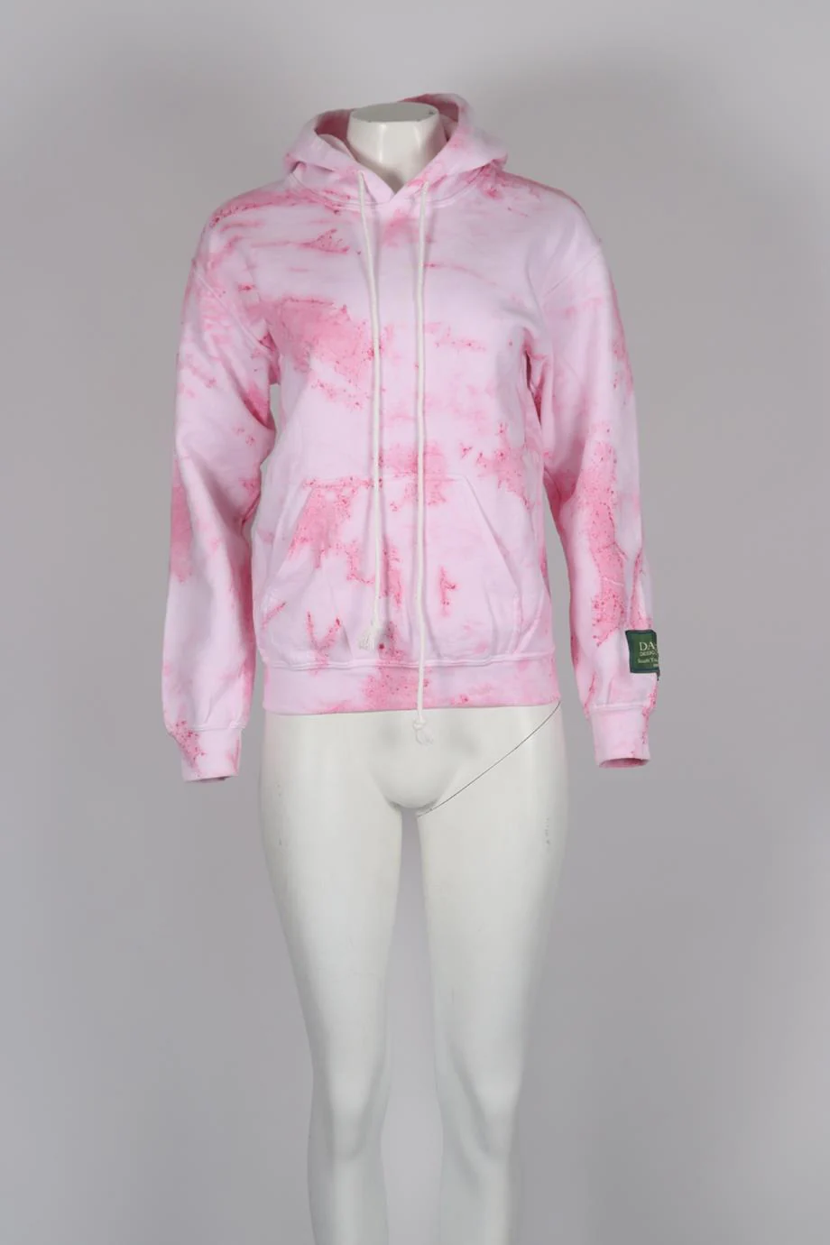 DANZY TIE DYED COTTON JERSEY HOODIE SMALL - Image 2