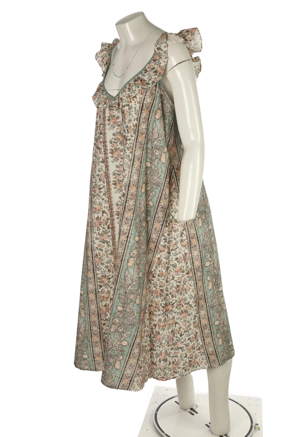 D'ASCOLI MULTI COTTON MIDI DRESS LARGE - Image 3