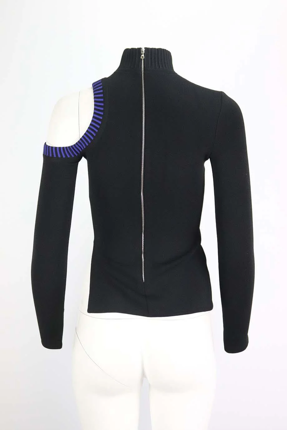 DAVID KOMA CUTOUT STRETCH KNIT TOP UK 8 - Image 4