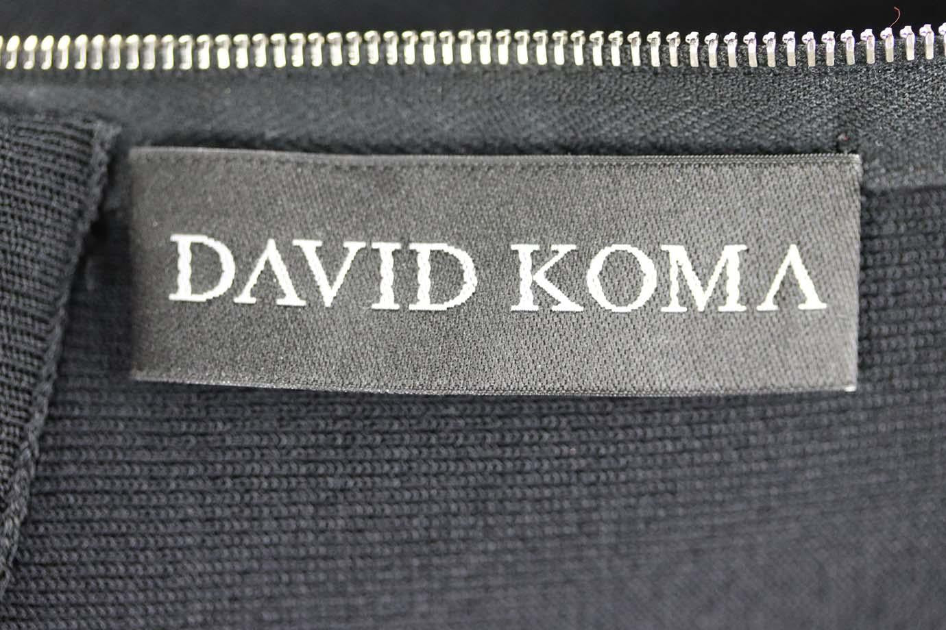 DAVID KOMA CUTOUT STRETCH KNIT TOP UK 8 - Image 5