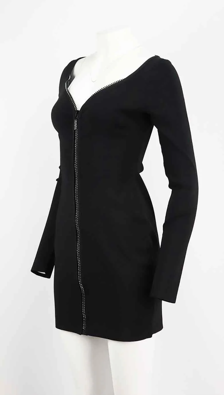 DAVID KOMA EMBELLISHED STRETCH KNIT MINI DRESS LARGE - Image 3
