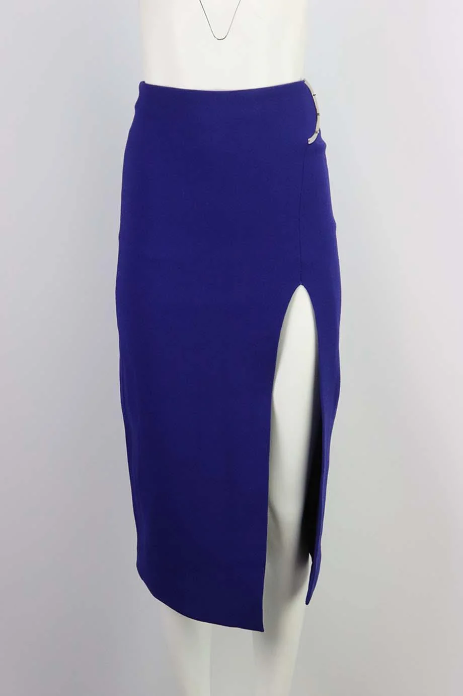DAVID KOMA EMBELLISHED WOOL BLEND MIDI SKIRT UK 6 - Image 2