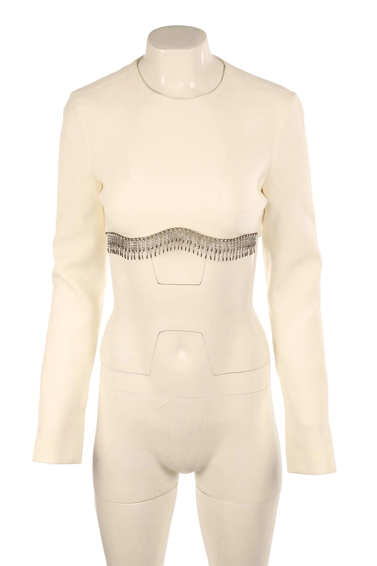 DAVID KOMA IVORY CREPE TOP UK 10 - Image 2