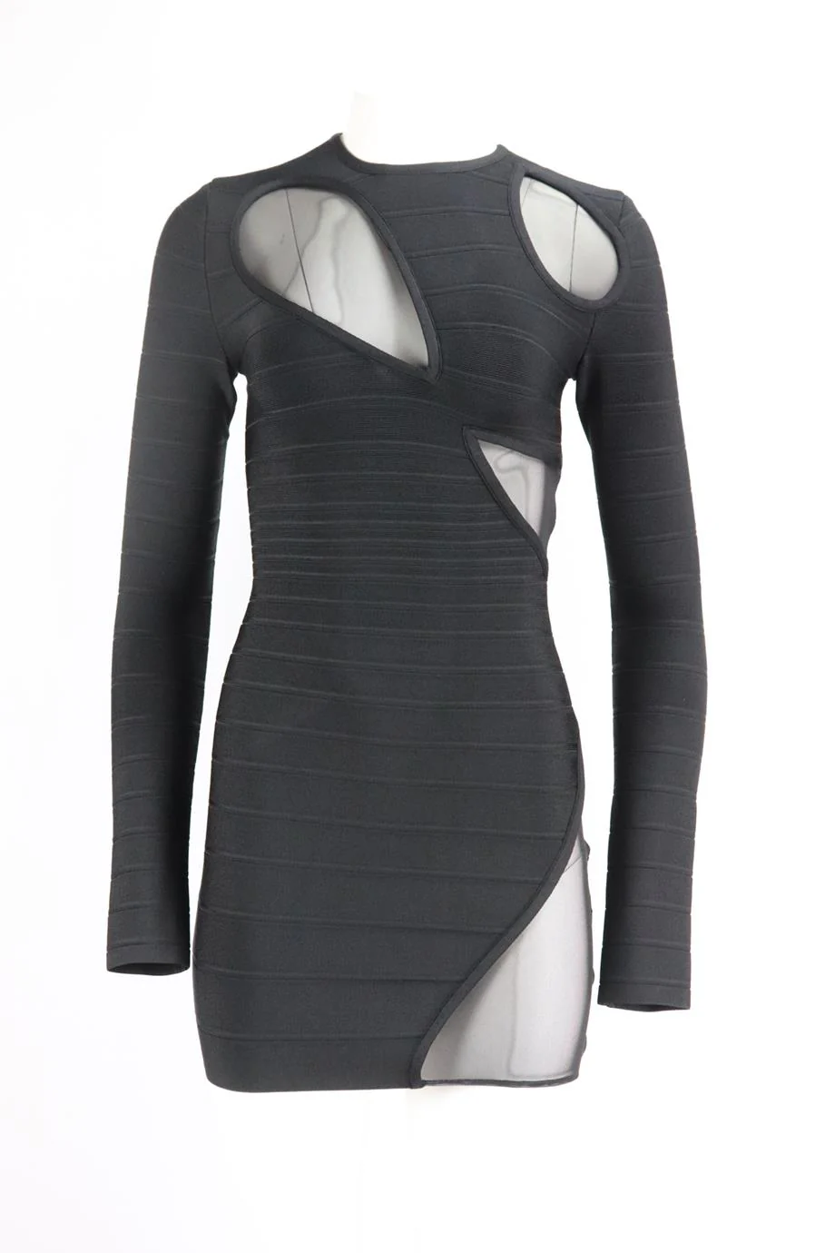 DAVID KOMA MESH PANELED BANDAGE MINI DRESS - Image 2