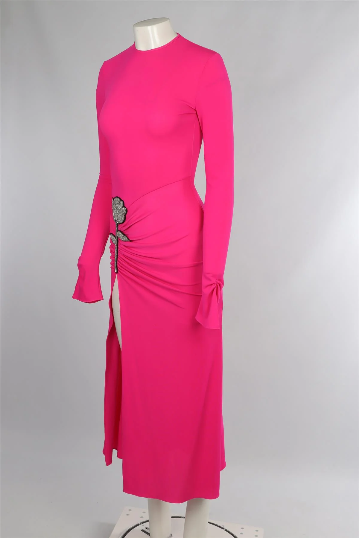 DAVID KOMA PINK JERSEY MIDI DRESS UK 8 - Image 3