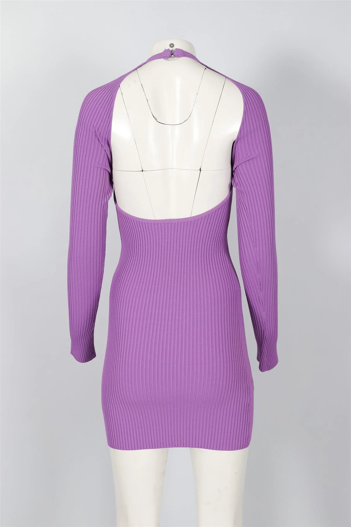 DAVID KOMA PURPLE KNIT MINI DRESS XSMALL - Image 4