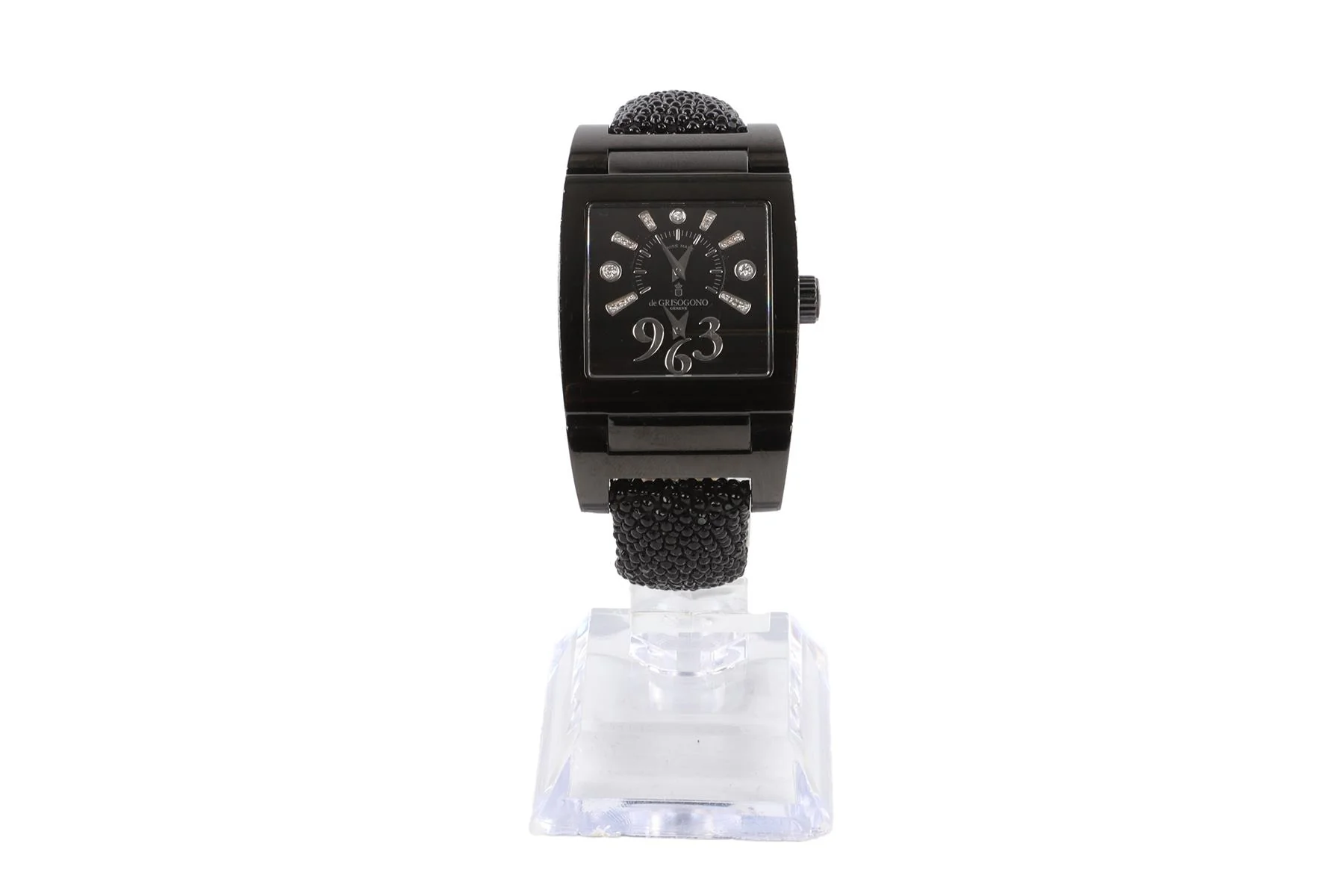 DE GRISOGONO BLACK INSTRUMENTINO WRIST WATCH - Image 3