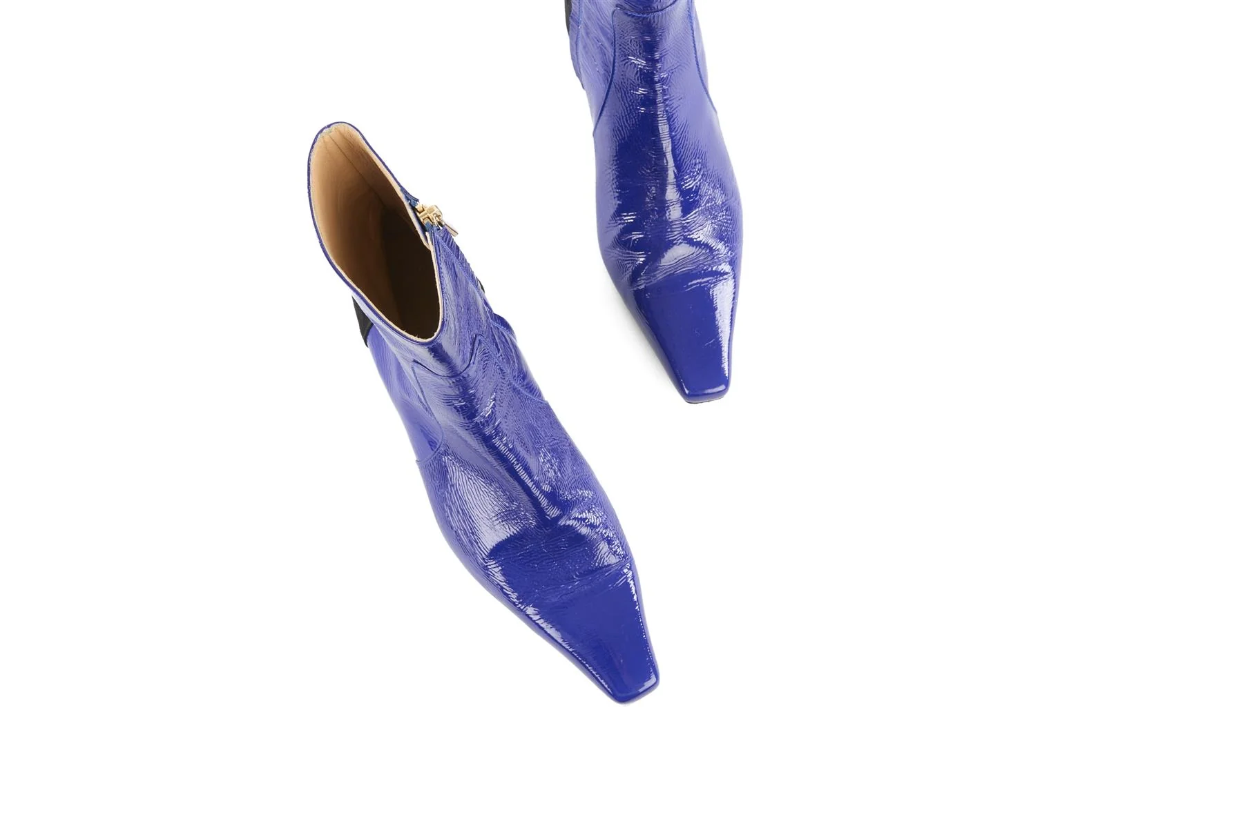 DEAR FRANCES BLUE PATENT LEATHER ANKLE BOOTS EU 40 UK 7 US 10 - Image 4