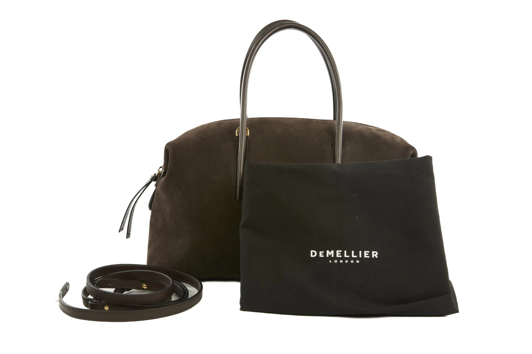 DEMELLIER BROWN THE STOCKHOLM MEDIUM SUEDE TOTE BAG - Image 10