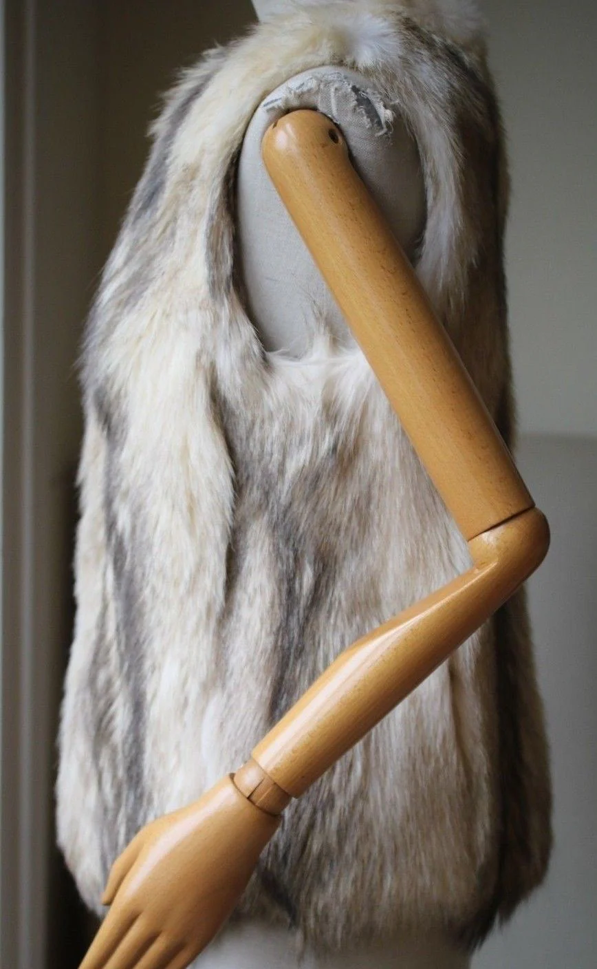 DEREK LAM 10 CROSBY FOX FUR VEST GILET US 4 UK 8 - Image 4