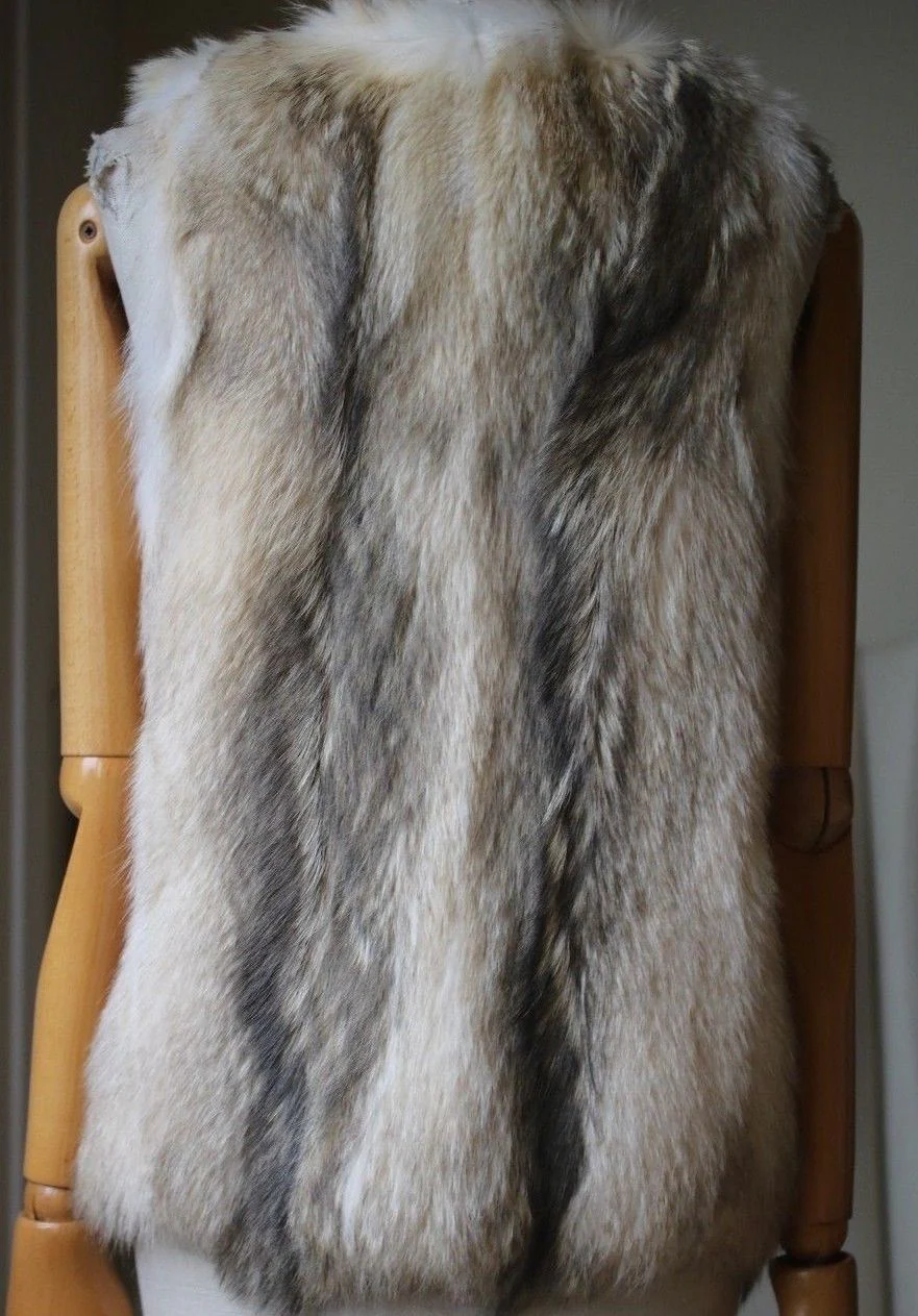 DEREK LAM 10 CROSBY FOX FUR VEST GILET US 4 UK 8 - Image 5