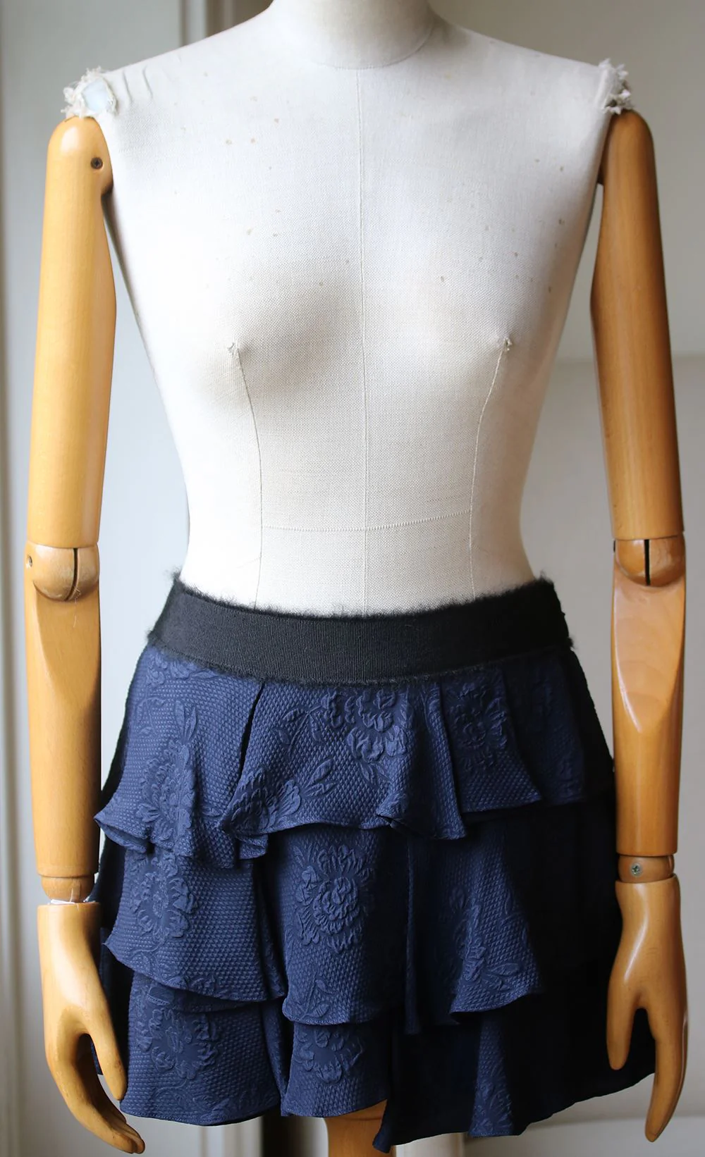 DEREK LAM 10 CROSBY TIERED SILK MINI SKIRT US 2 UK 6 - Image 2