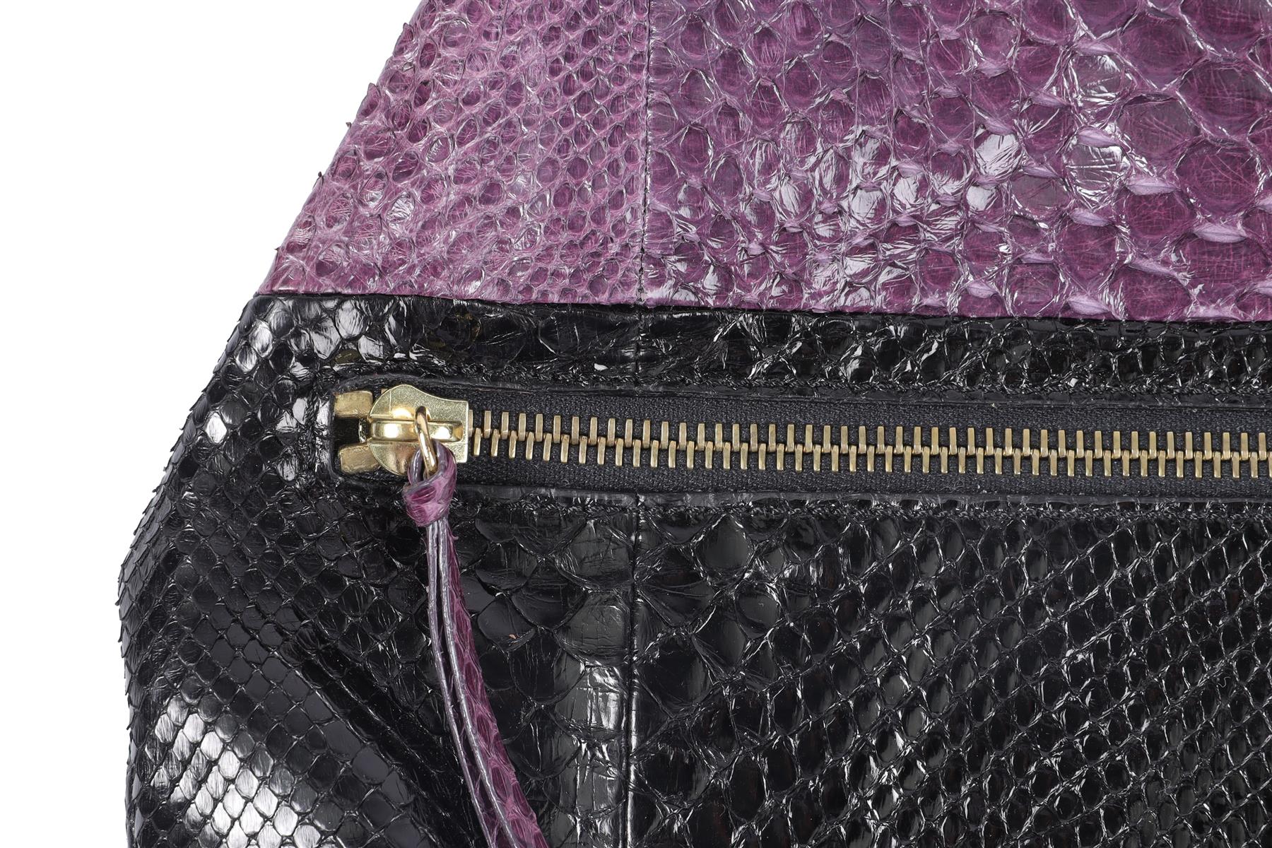 DEVI KROELL PURPLE PYTHON CLUTCH - Image 10