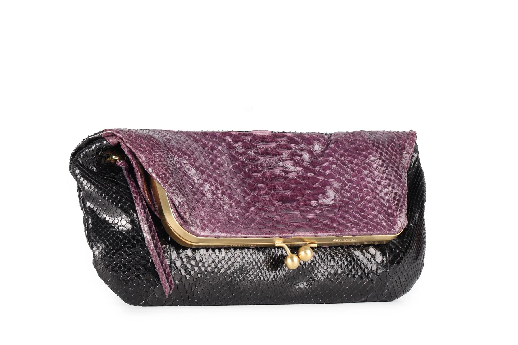 DEVI KROELL PURPLE PYTHON CLUTCH - Image 3