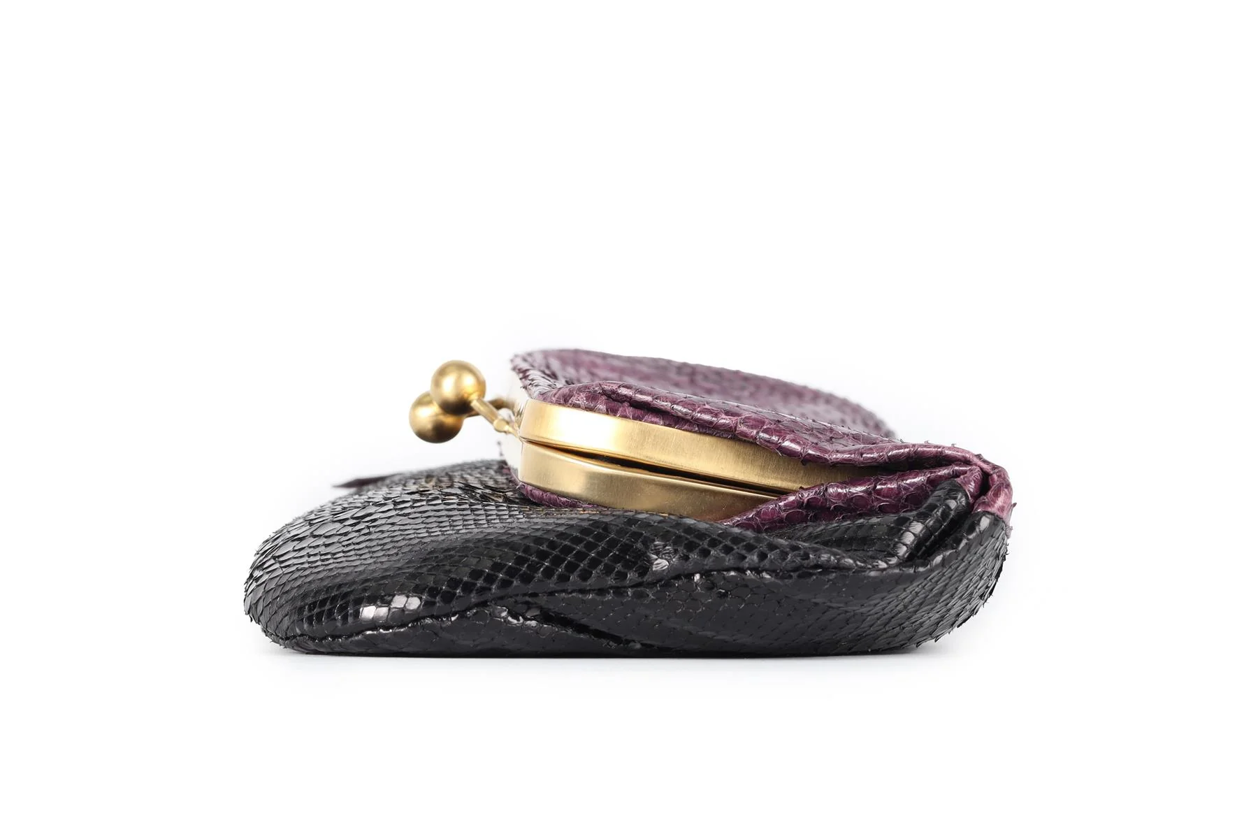 DEVI KROELL PURPLE PYTHON CLUTCH - Image 4