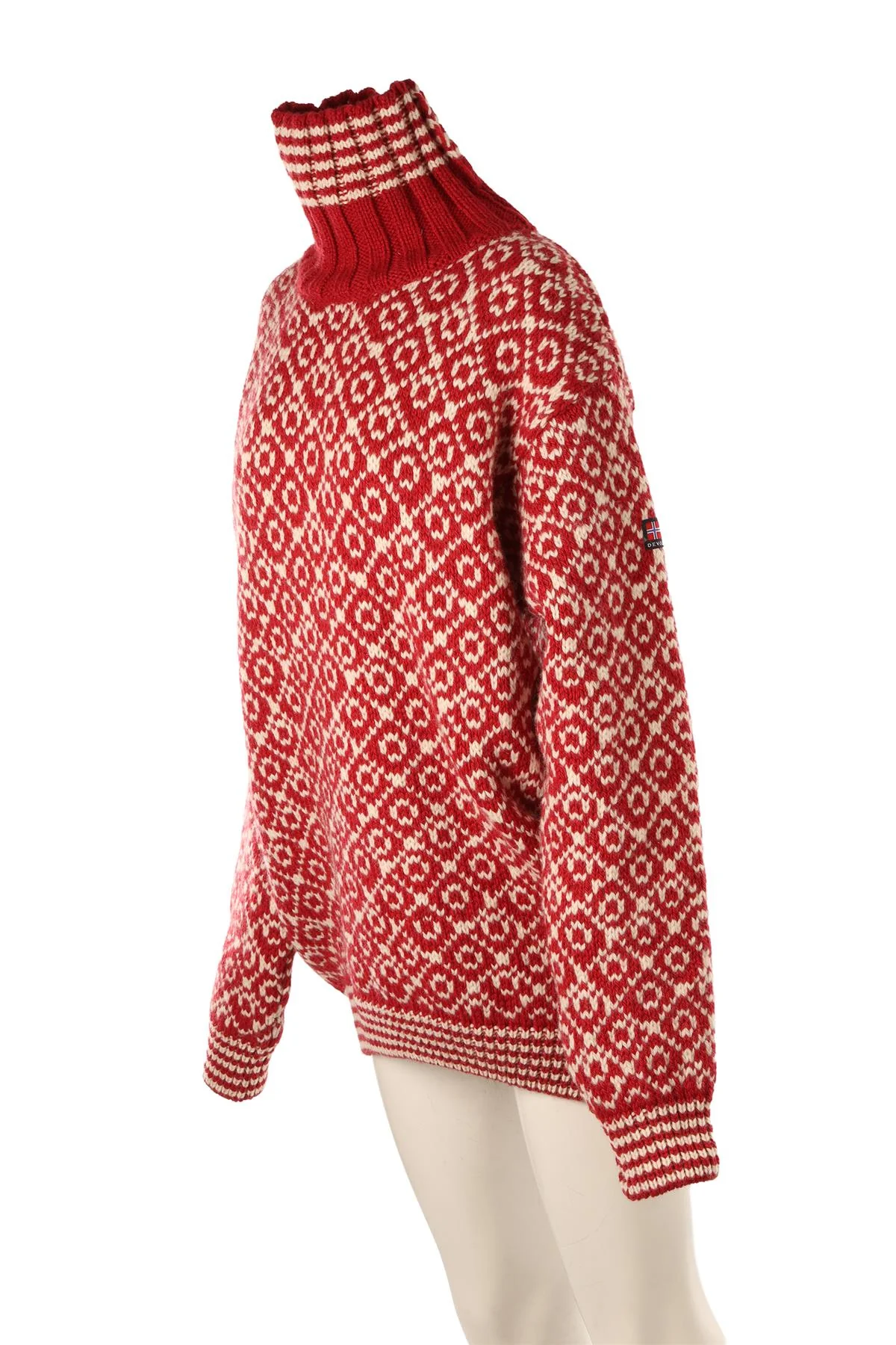 DEVOLD RED WOOL SWEATER XLARGE - Image 3
