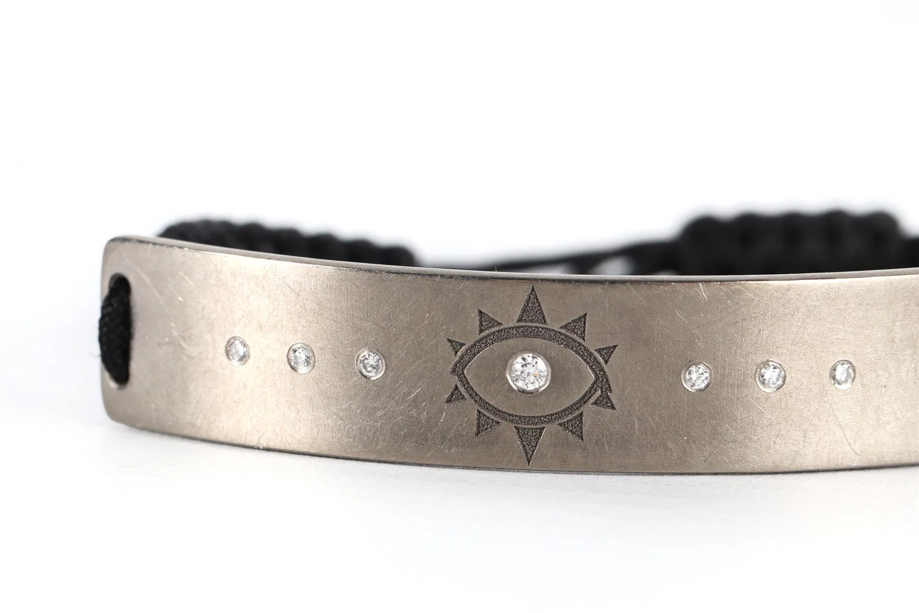 Diane Kordas Black Evil Eye Diamond and Titanium Bracelet - Image 4
