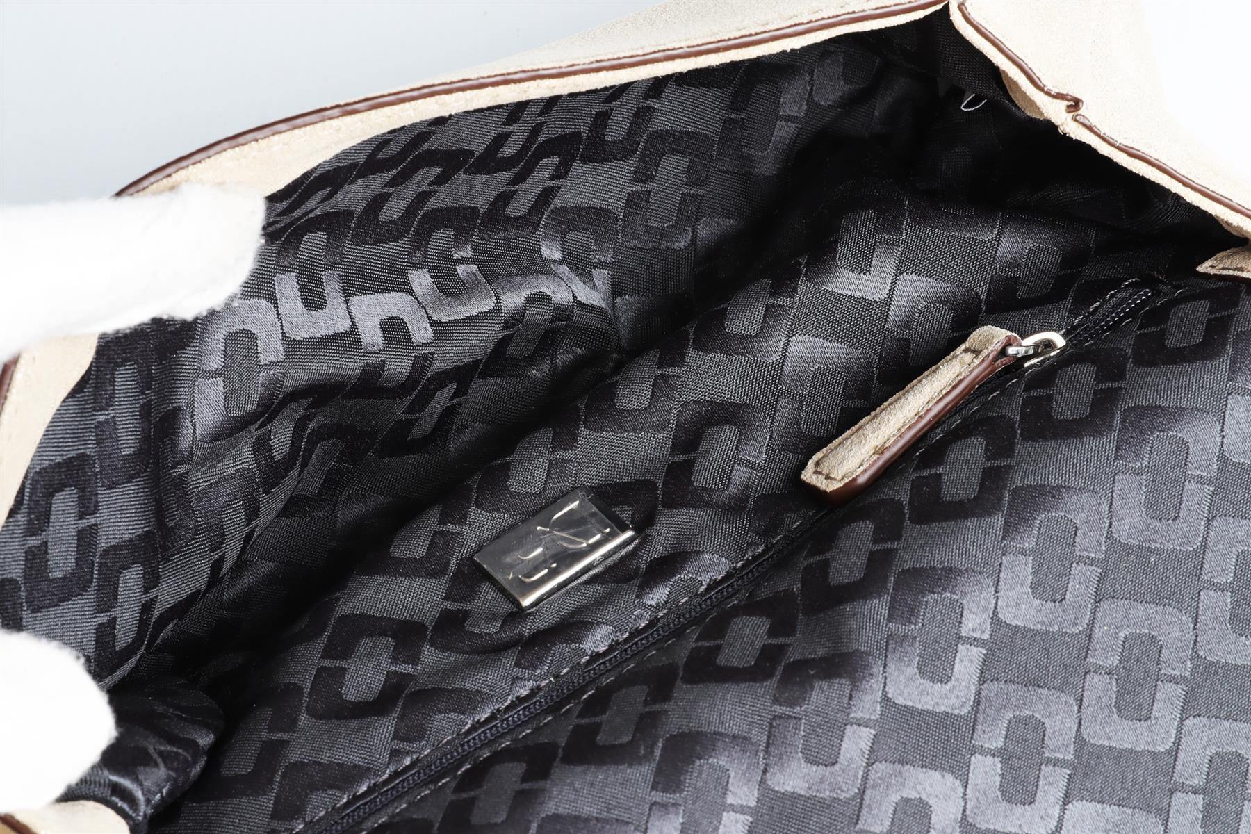 DIANE VON FURSTENBERG BEIGE CRYSTAL AND SUEDE CLUTCH - Image 12