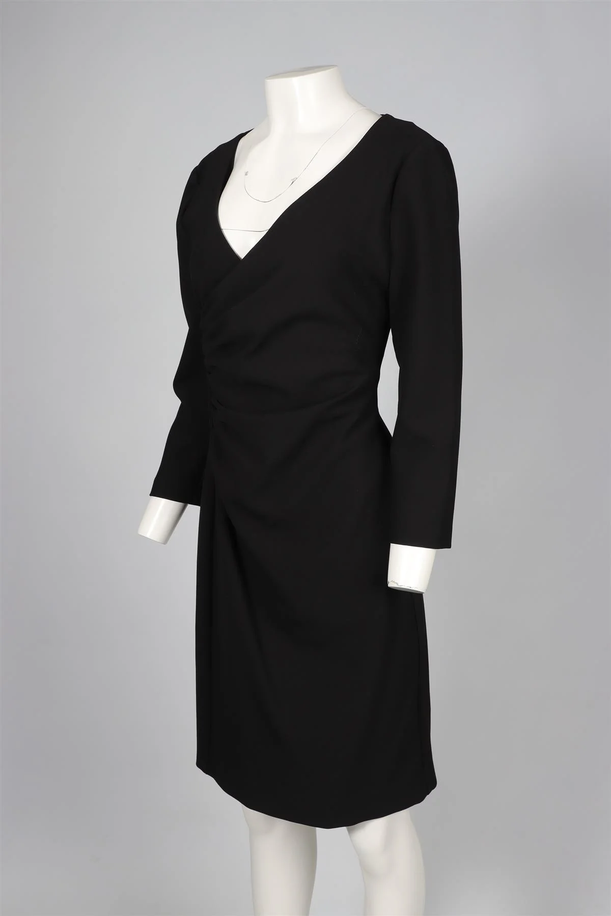 DIANE VON FURSTENBERG BLACK CREPE DRESS US 12 UK 16 - Image 3