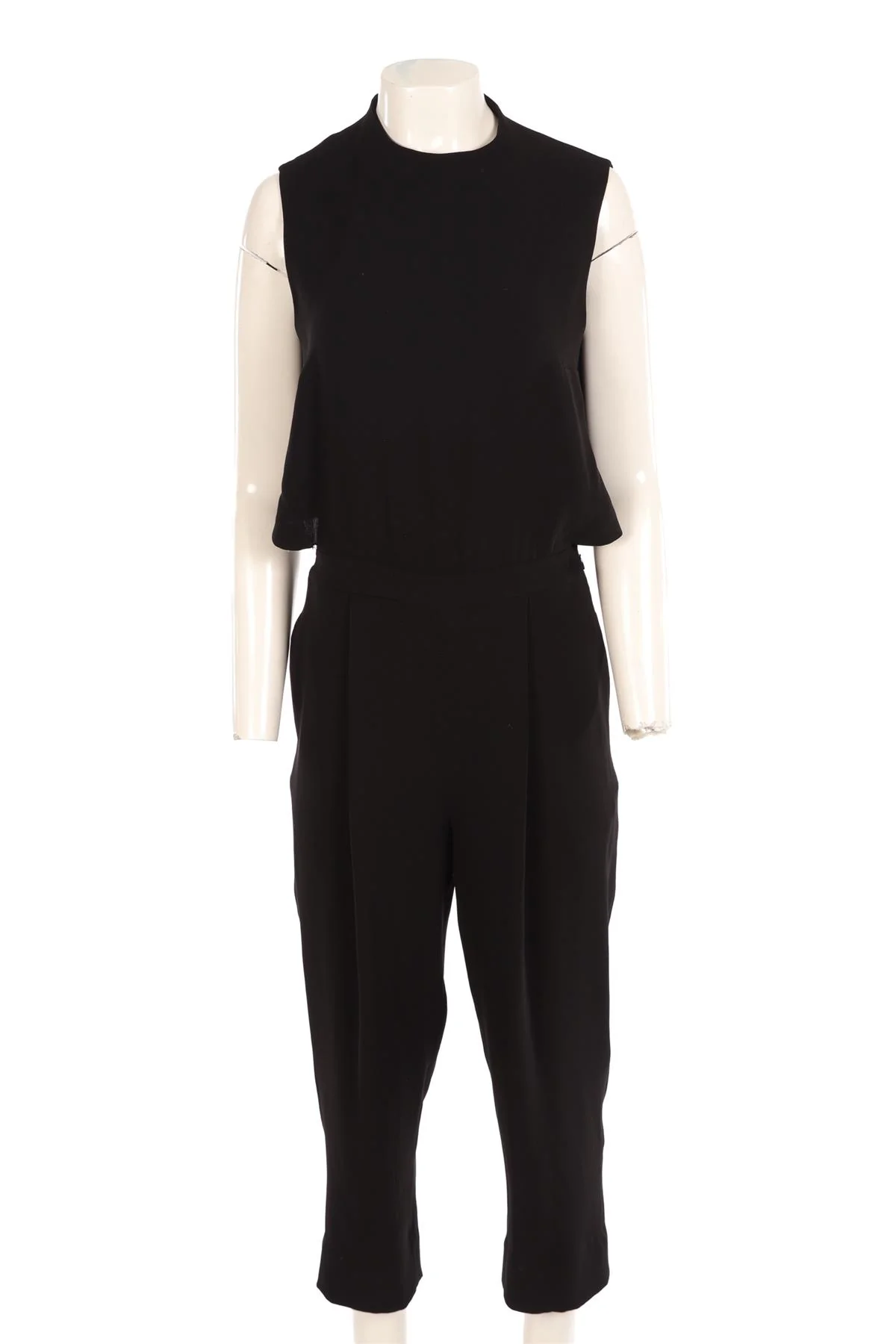 DIANE VON FURSTENBERG BLACK CREPE JUMPSUIT US 6 UK 10 - Image 2