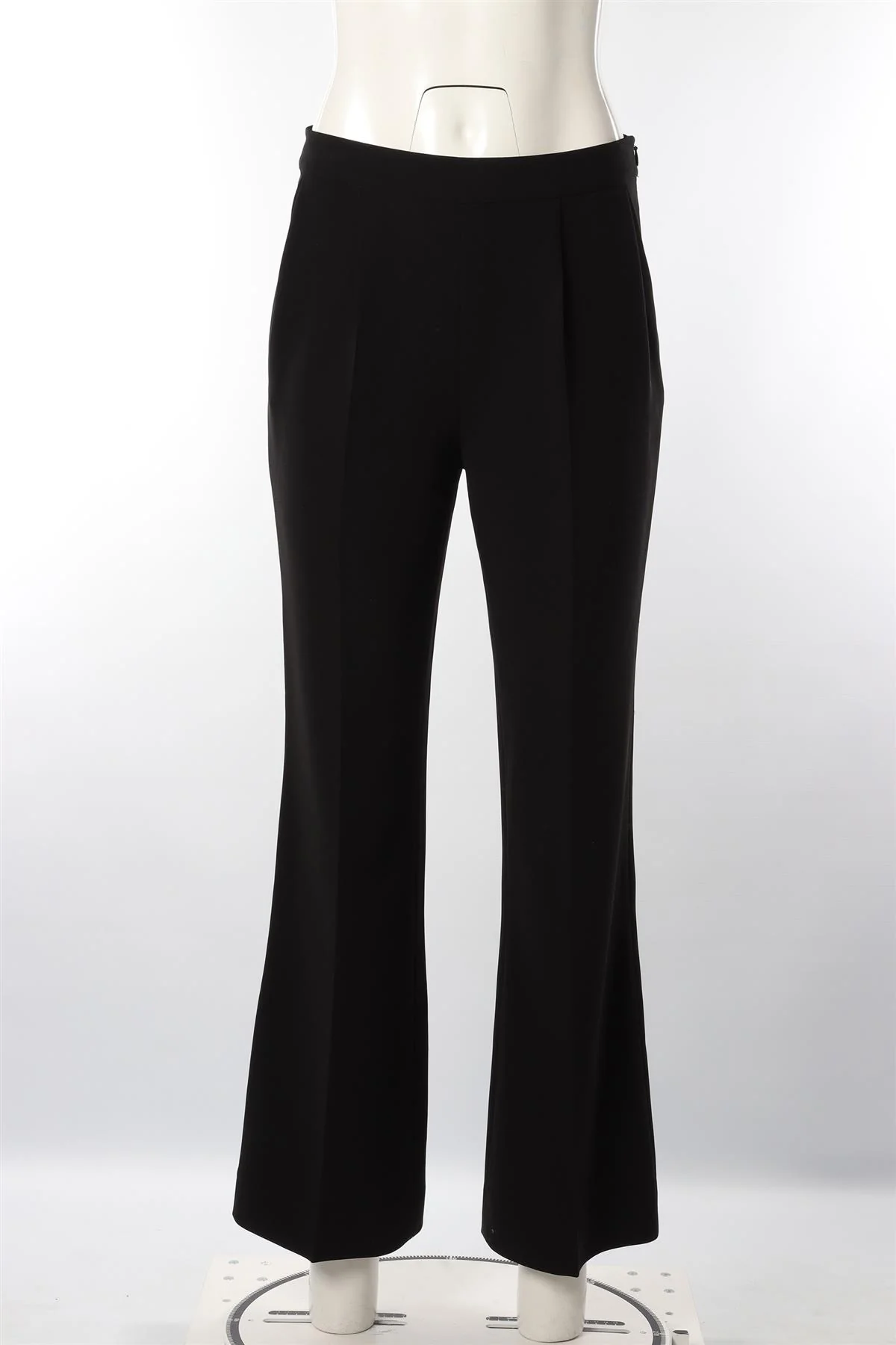 DIANE VON FURSTENBERG BLACK CREPE STRAIGHT LEG PANTS US 6 UK 10 - Image 2