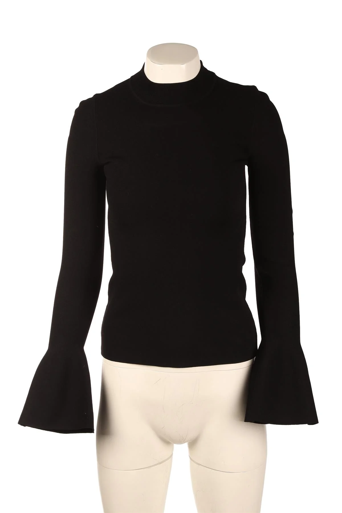 DIANE VON FURSTENBERG BLACK KNIT TOP XSMALL - Image 2