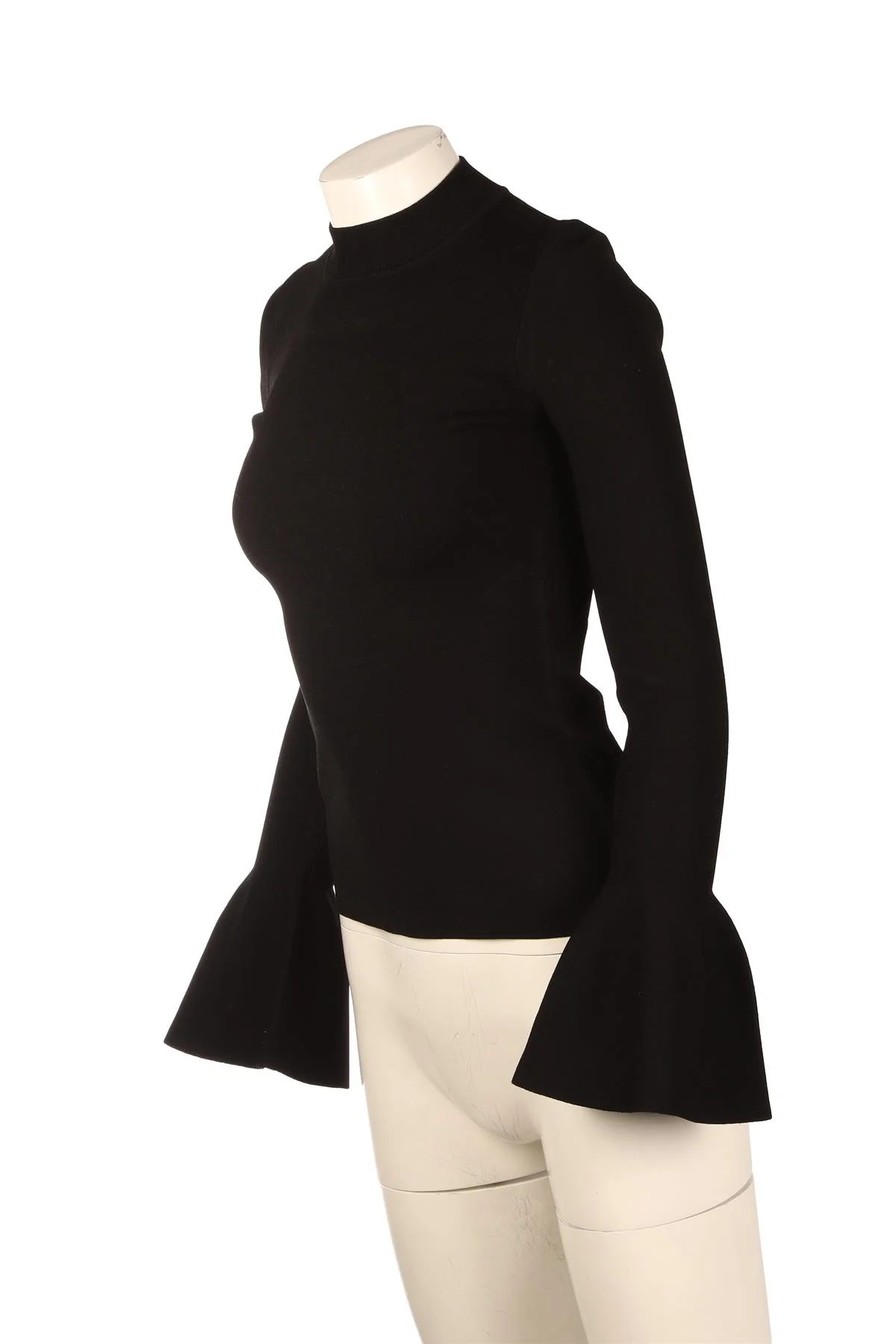 DIANE VON FURSTENBERG BLACK KNIT TOP XSMALL - Image 3