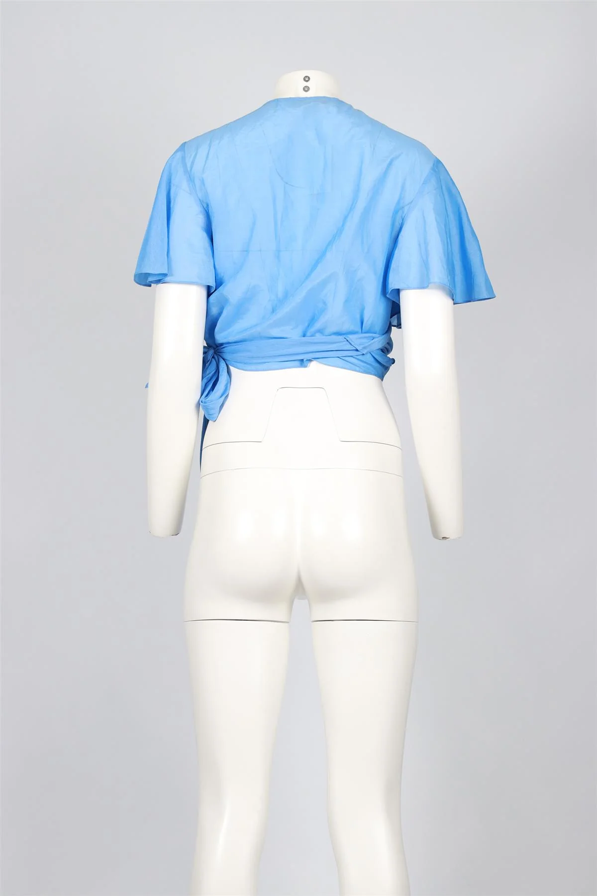 DIANE VON FURSTENBERG BLUE SILK BLEND TOP LARGE - Image 4