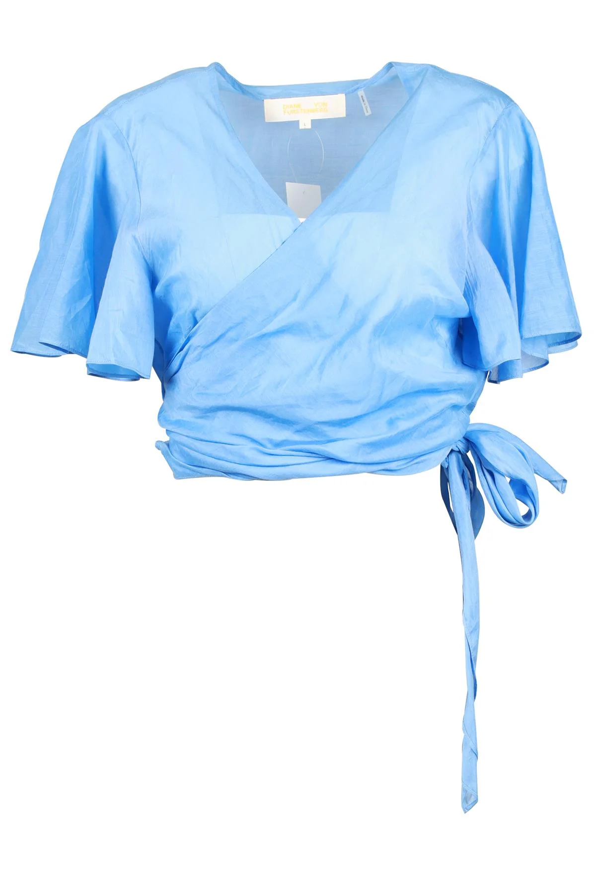 DIANE VON FURSTENBERG BLUE SILK BLEND TOP LARGE - Image 5