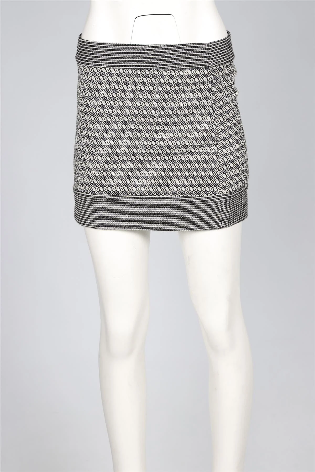DIANE VON FURSTENBERG BLUE WOOL MINI SKIRT UK 6 - Image 2