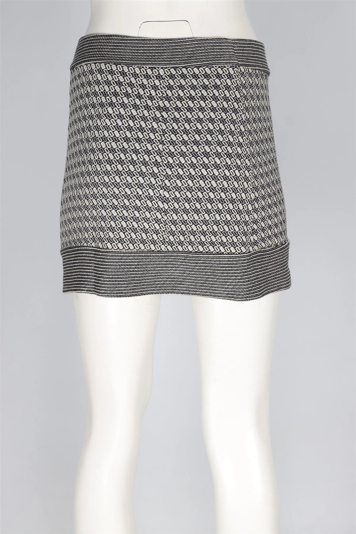 DIANE VON FURSTENBERG BLUE WOOL MINI SKIRT UK 6 - Image 4