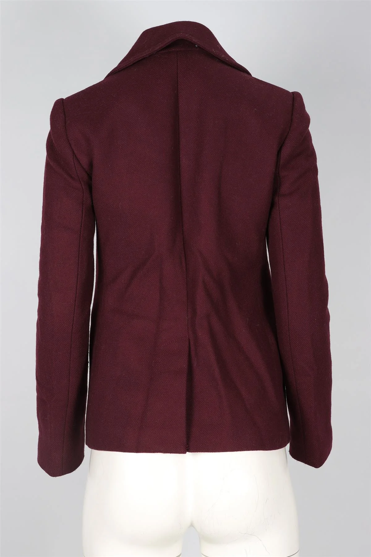 DIANE VON FURSTENBERG BURGUNDY WOOL JACKET US 2 UK 6 - Image 4