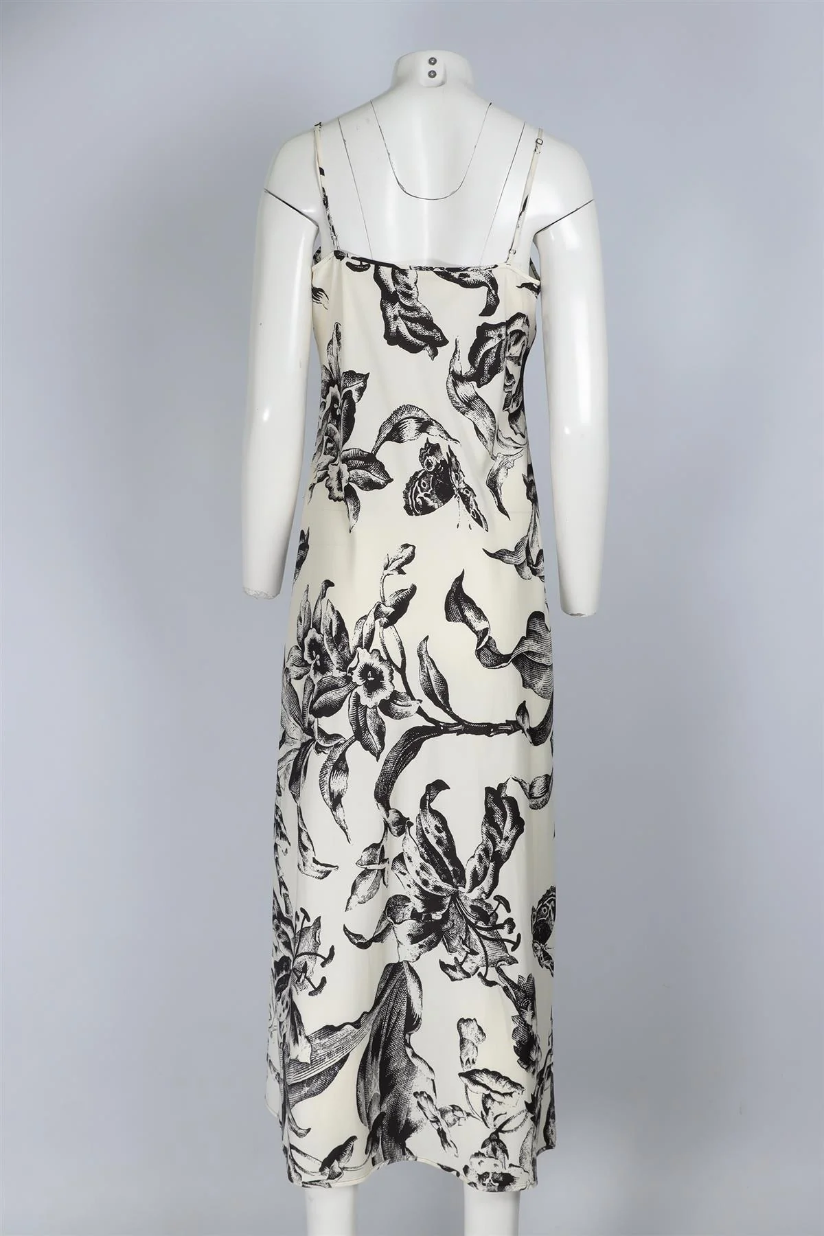 DIANE VON FURSTENBERG CREAM SILK MAXI DRESS MEDIUM - Image 4