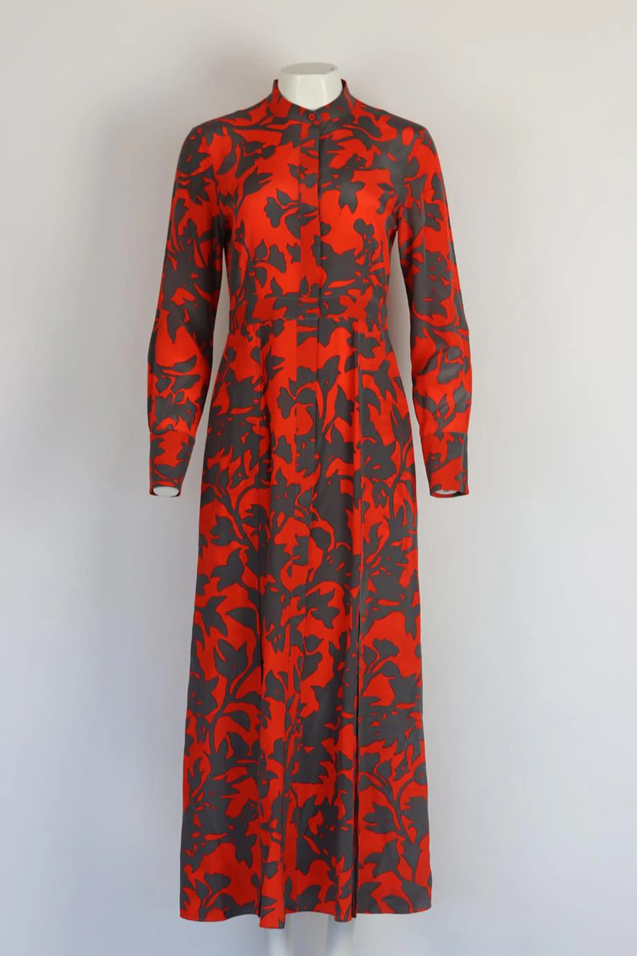 DIANE VON FURSTENBERG FLORAL PRINT SILK MAXI DRESS US 6 UK 10 - Image 2